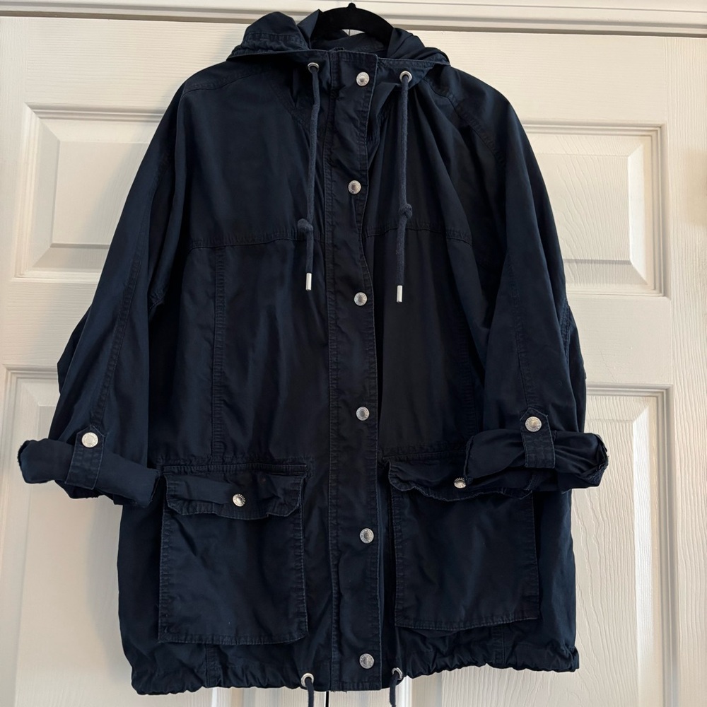 Abercrombie & Fitch Navy Blue Lightweight Utility Jacket